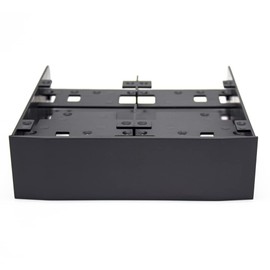 Masyrt Mounting frame, mounting frame for 2 x 2.5 inch HDD/SSD and 1 x 3.5 inch HDD drives to 5.25 inch bay, 5.25 front plate adapter, anti-vibration, front plate