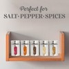 Silver Salt Pepper Shakers Retro Spice Jars Glass - Set