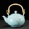 KEYDUACU Japanese Tea Set, Celadon Ceramic Tea Set, Plum Blossom