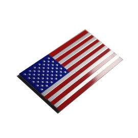 3D Metal US American Flag Emblem Sticker Decal High Grade Aluminum 3.15x1.75 inch