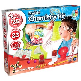 Science4you - My First Chemistry Set, Science Kits for Kids Age 8+ - Science Lab with 25 Experiments for Kids: Explosive Experiments, Molecular Model Kit - Educational Toys and Stem Toy Age 8,80002002