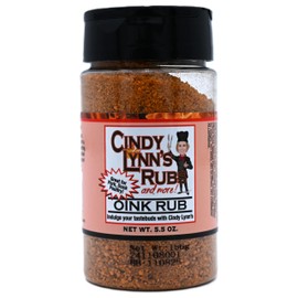 Cindy Lynn’s Oink Rub and Seasoning, 5.8 oz (Pack of 1), Tasty Dry Rub for Pork Butts, Ribs, Chicken and Duck, Grilled or Smoked Meats, Gluten Free