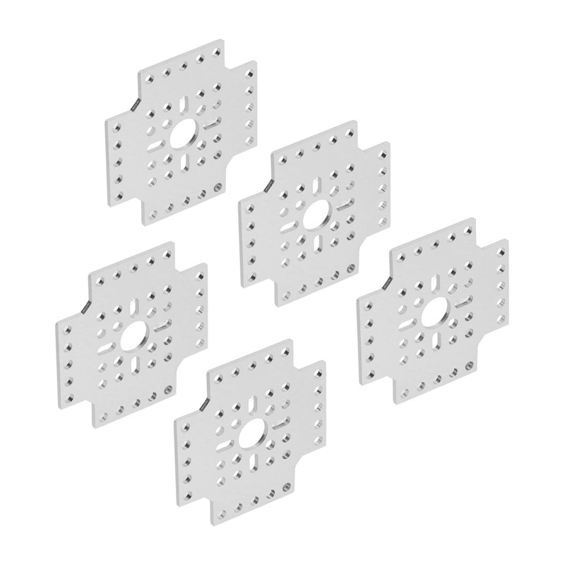 5pcs Hole Pattern Brackets Aluminum Alloy Holes Grid Plates for