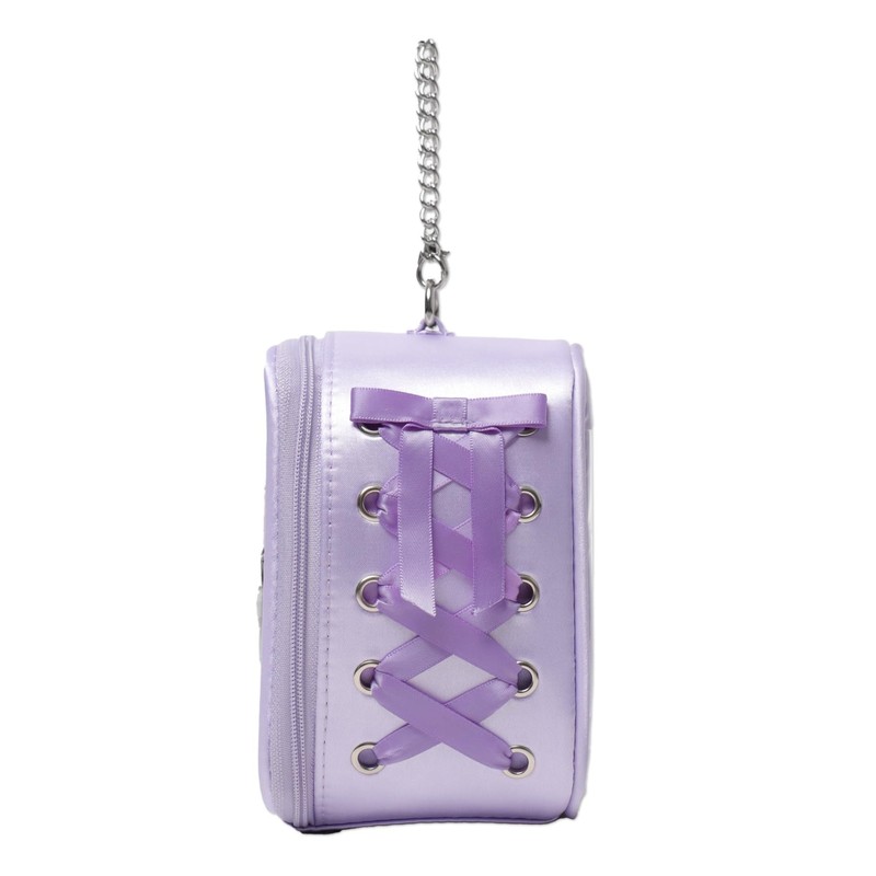 Wigo Women's Side Lace-Up Sewn Pouch, L Purple