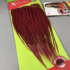 Outre 14" Medium #425 Burgundy Box Braid Pre-looped Crochet Hair 45 Strands`