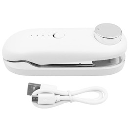 WANGCL 2 IN 1 Mini Bag Sealer Portable Handheld Bag Vacuum Sealer Saver Machine Kitchen Gadget for Chip Bags Food Storage（White）