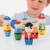 Bigjigs Toys Mini Wooden Pirate Skittles Set with 6 Skittles