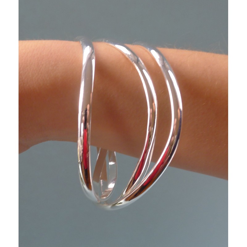 JAZZY BANGLE BRACELET SET OF 3 - Interlocking