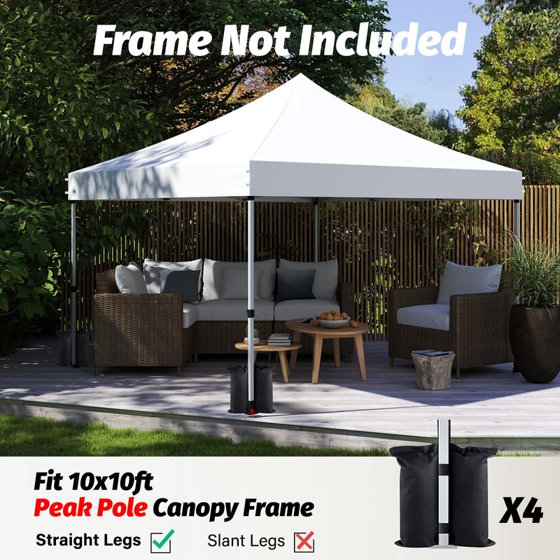 10x10 Canopy Replacement Top, 500D Heavy Duty Waterproof Canopy Replacement