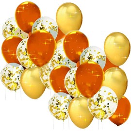 Orange Gold Balloons/Graduation Party Decorations Orange 2024/30pcs for Orange Birthday Party Decorations Women/Fall Bridal Shower Decorations/Fall Balloons/Orange Gold Party Decorations