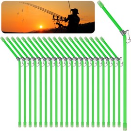 Annyswit Pack of 20 Anti-Tangle Fishing Boom Tube with Swivel, Fishing Set, Spacer Tube with Swivel, Curved for Carp Fishing, Separate Main & Side Lines Prevent Tangling (Green)