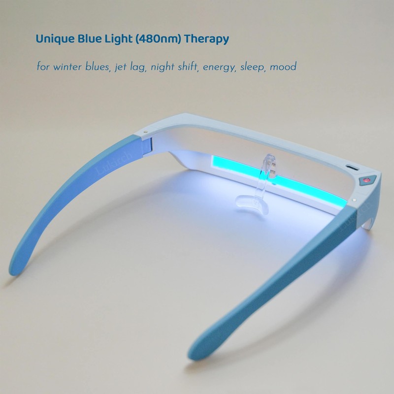 2-in-1 Red & Blue Light Therapy Glasses for Eye Comfort