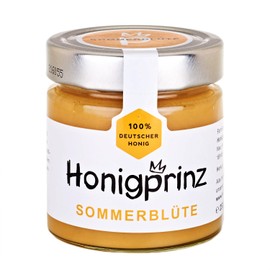 Honey Summer Blossom Honey 100% German Flower Honey [1 x 250 g] Creamy Summer Blossom Honey, Original and Natural Honey Enjoyment, Honigprinz Family Beekeeping