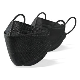 Tapabocas N95 Mascarilla Termosellada Tipo Pez X10 Unidades Color Negro