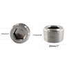 AUXBC Stainless Steel Pipe Fitting 3/4" NPT Hexagonal Countersunk Male