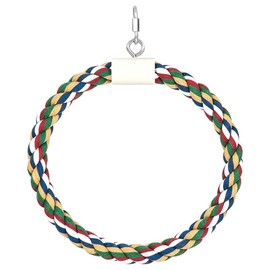 Mipcase Parrot Toy Parrot Colorful Cotton Rope Toy Bird Parrot Perch Rope Accessories for Bird Cage Large Parrot