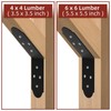 2 Pcs Flush Inside 45-Degree Angle Bracket, 3" Width Heavy
