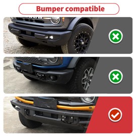 Linskip for Modular Steel Bumper Tow Hook Covers Fit for 2021-2025 Ford Bronco Accessory, Front Bumper Tow Hook Rubber Sleeve Protectors for Bronco Raptor Accessories(Orange)