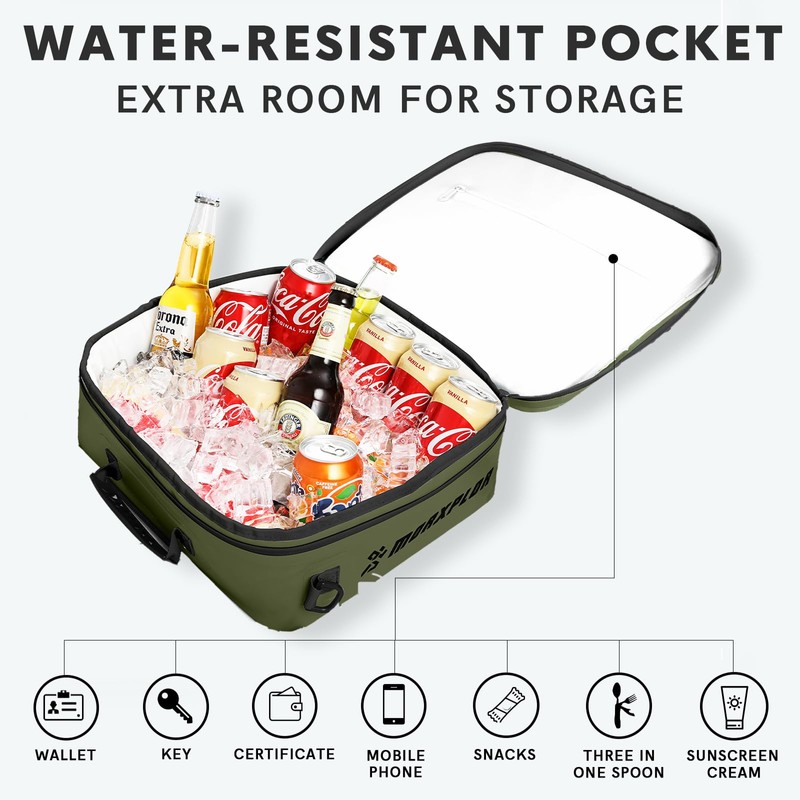 MORXPLOR Waterproof PVC Paddleboard Cooler Deck Bag - 12 Can