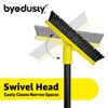 Grout Brush with Long Adjustable Handle - Telescopic, Rotation Tile