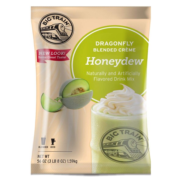 Big Train Dragonfly Blended Crème Frappe Mix, Honeydew, 3.5 Pound (Packaging May Vary)