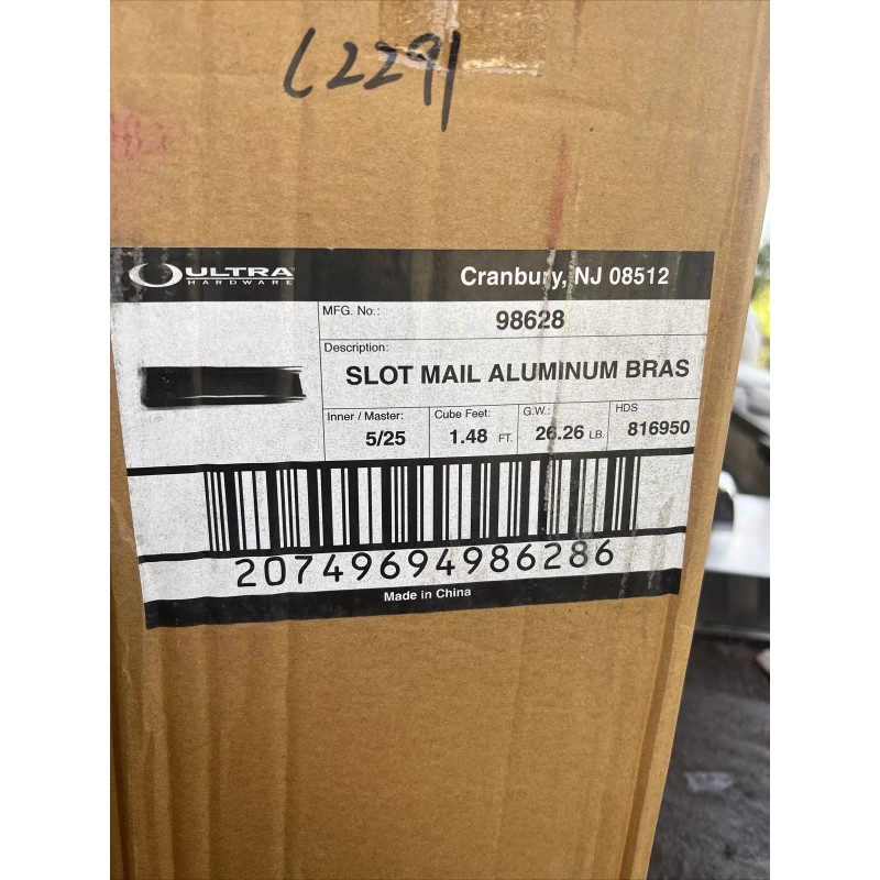 Ultra Hardware Slot Mail Aluminum Brass Finish