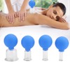 4pcs / box Vacuum Cupping Cups Set Silicone Glass Body