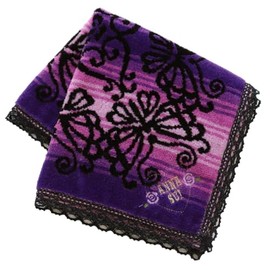[ANNA SUI] Anna Sui 109307-0011-02 Large Lace Towel Handkerchief (Approx. 11.8 inches (30 cm) Gradient (Purple) Women's Towel Hand Towel Approx. 11.8 inches (30 cm)