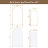 Toolterritary Metal Arch Backdrop Stand and Cover Set of 2,
