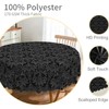 TTQYFNM Black Round Tablecloth 60 Inch Damask Floral Print Pattern