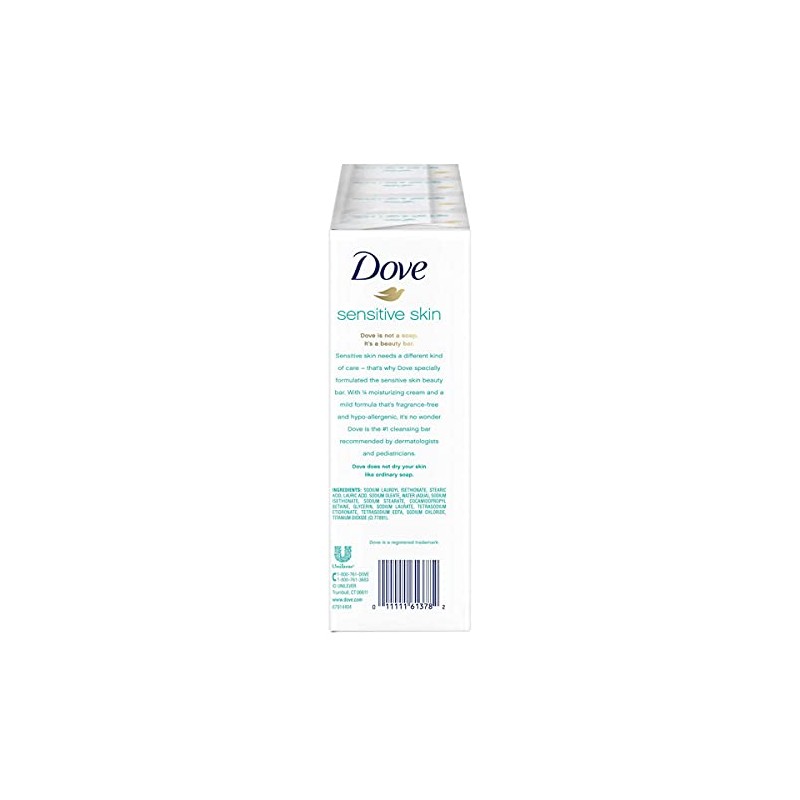 Unilever Dove Sensitive Bar 3 75 oz 16 Bars