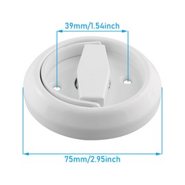 WHYHKJ Embedded Door Circular Pull Ring 201 Porcelain White with Screws Stainless Steel Concealed Door Pull Ring Lock Background Wall Hidden Door Bolt Handle Exposed Pull Handle for Sliding Cabinet