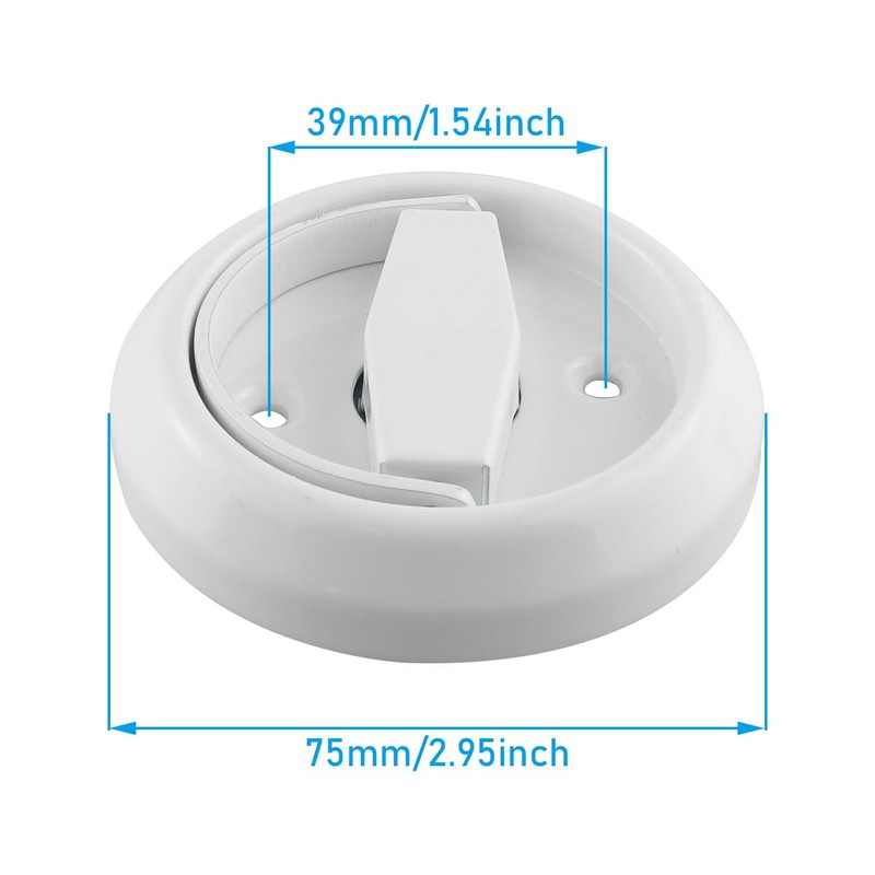 WHYHKJ Embedded Door Circular Pull Ring 201 Porcelain White with