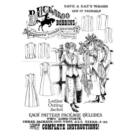 Buckaroo Bobbins Ladies' 1880s-1890s Outing Jacket, Coats & Vest Sewing Pattern