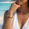YueYueLoove Chunky Beaded Bracelets for Women Boho Multicolor Resin Beads
