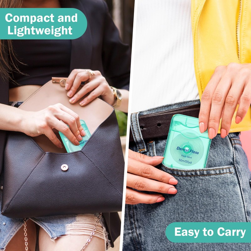 FillTouch 36 Pack Mini Dental Floss Bulk Mint Flavored Floss