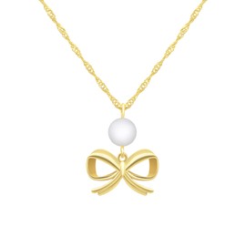 Gilieyer Bow Necklace Trend, Adjustable Vintage Bow Necklace Cubic Zirconia Butterfly Jewellery Gold for Girlfriend Wife (Style8-Gold), MAGBONNK0010