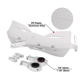 BIUGERCN Motorcycle Hand Guard Dirt Bike Aluminium Hand Guard Handlebar Protection Universal for EXC SX XC CRF TF FE TE 125 250 300 450 500 White