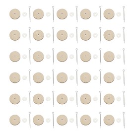 HOBBIESAY 30 Set 29.5mm Doll Joint Connectors Cotter Pin Joints and Fibreboard Disks Wooden Doll Joints Accessories Rotatable Pin Joint for Plush Animal Teddy Bear Doll DIY Making