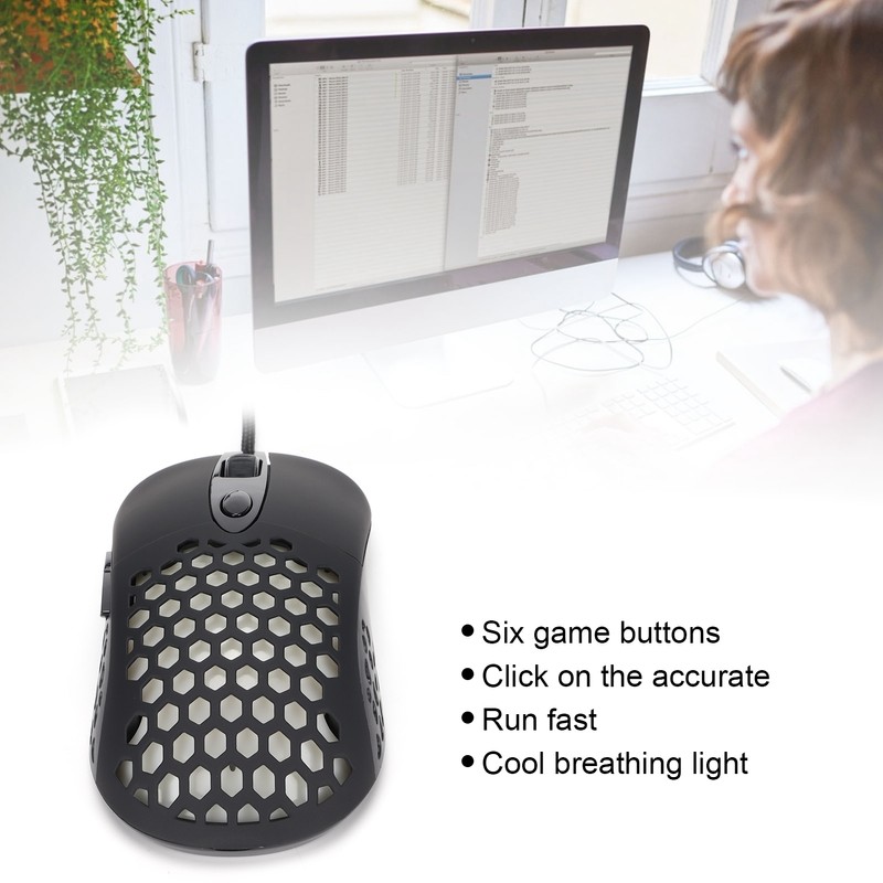 Gamer Wired Mouse X8 Hole Luminous Hollow RGB Computer Accessory