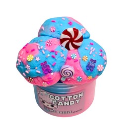 Cloud Slime Cotton Pink and Blue Non Sticky Drizzly Slime Made in USA