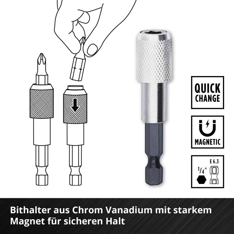 Original Compatible with Einhell Bit Box 32 Pieces (30 x