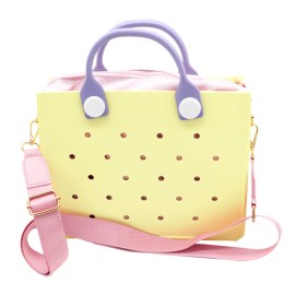 Waterproof EVA Handbag Punching Women's Tote Bags With Shoulder Strap for Women Hand Tote Bag Beach Bagsize: M, color: HYB-T24