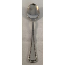 1881 Rogers Oneida NEEDLEPOINT Beaded Artistry Stainless  Rogers Ltd Flatware Soup Spoon