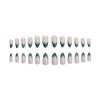 SINHOT Almond Press on Nails Medium - Dark Green Gradient
