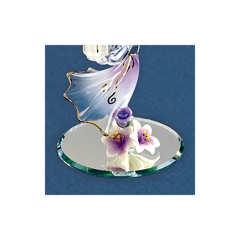 Glass Baron Angel with Bible Figurine