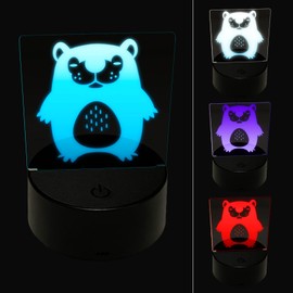 Sniggle Sloth Cute Sleepy Baby Bear 3D Illusion LED Night Light Sign Nightstand Desk Lamp