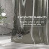 AmazerBath 72x78 Long Shower Curtain Liner, Clear Black Plastic Shower