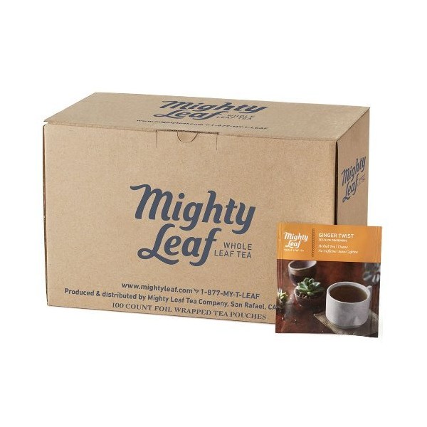 Ginger Twist - Mighty Leaf (100 Foil Wrapped Tea Pouches)
