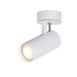 DAWALIGHT Adjustable Ceiling Spotlights GU10 Kitchen Light 5W 3000K Indoor Spot Lights Mains Powered for Bedroom Living Room Hallway, White, Aluminum